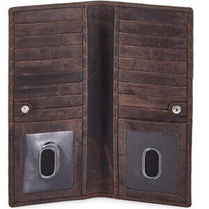 Stylish Bifold Long Slim Wallets - Real Leather RFID Blocking  for Men Women